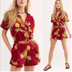 Free People Malibu Tropical Floral Romper